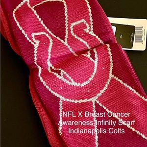 Two NFL Indianapolis Colts Scarf Fall-Tober Breast Cancer Awareness Winter SALE